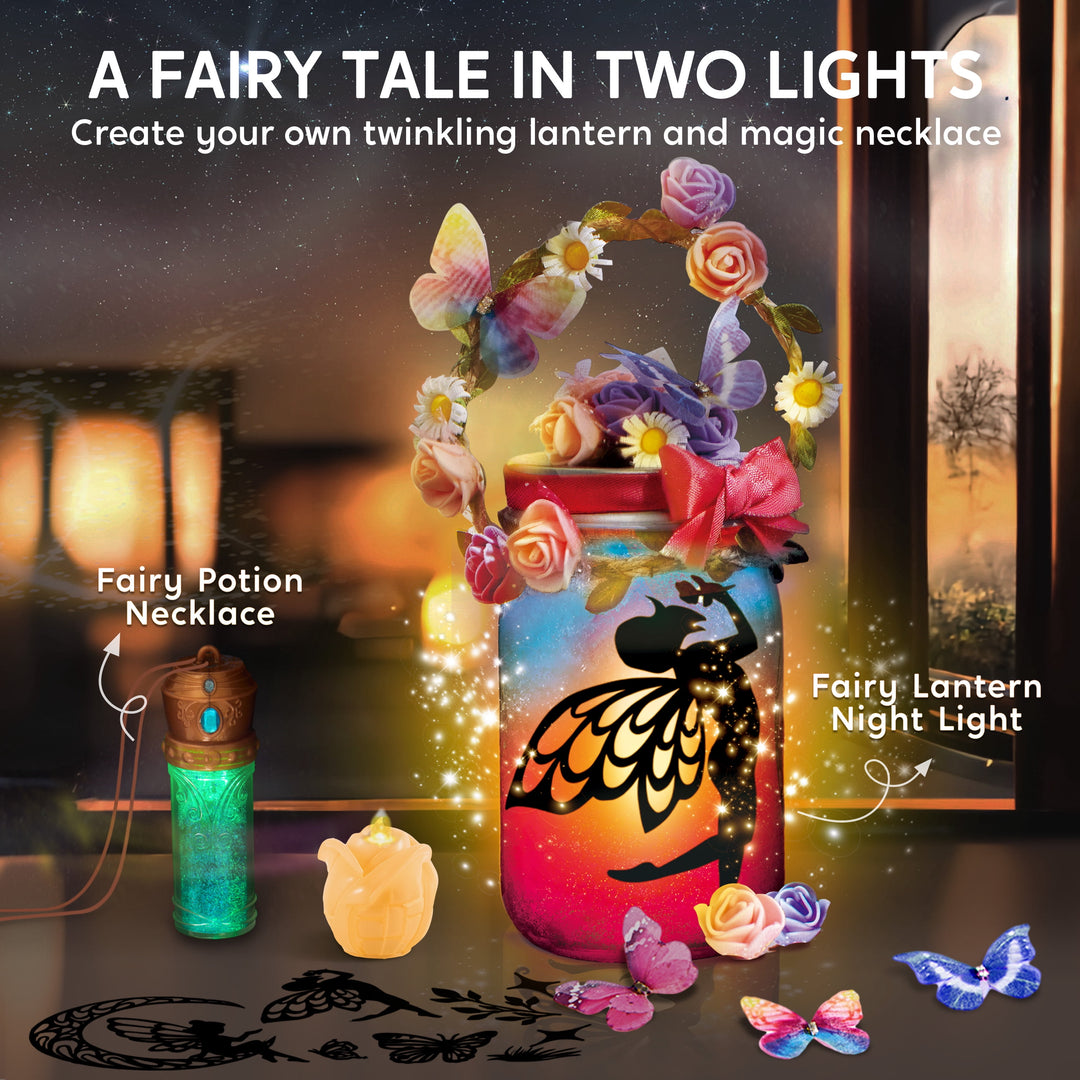 Fairy DIY Night Light Lantern Craft Kit, Christmas Birthday Gift for Girl Ages 6 Up