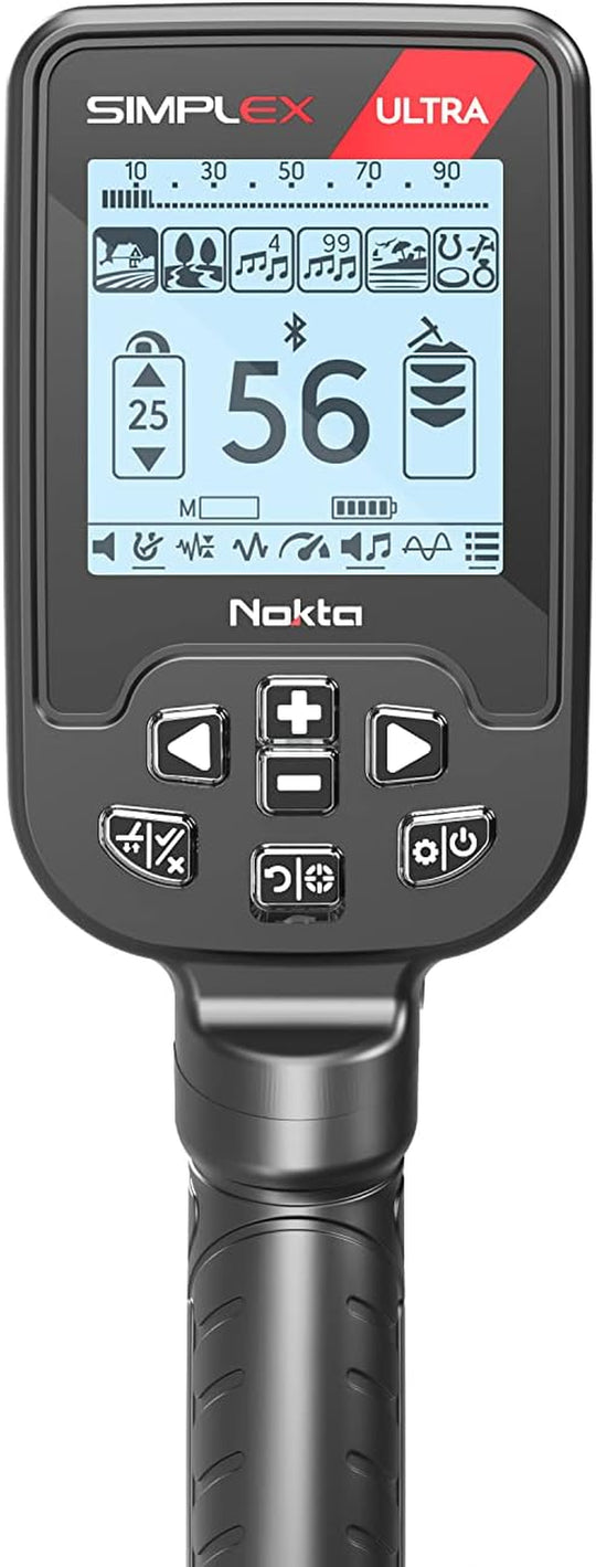 Nokta Simplex Ultra Waterproof Metal Detector with Carbon Fiber Shaft and 11” Search Coil (Metal Detector)