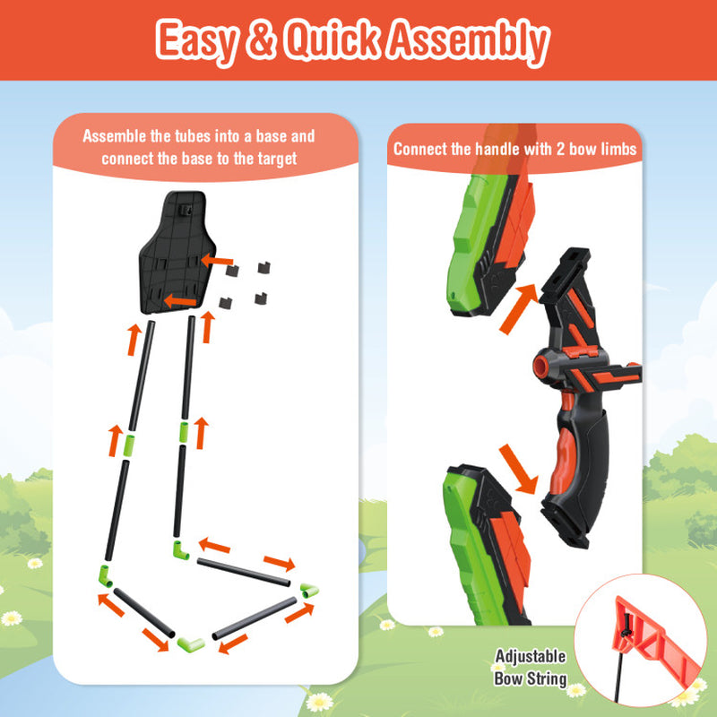 Youth Archery Bow Set with LED Light up Bow and 20 Suction Cup Arrows for Kids