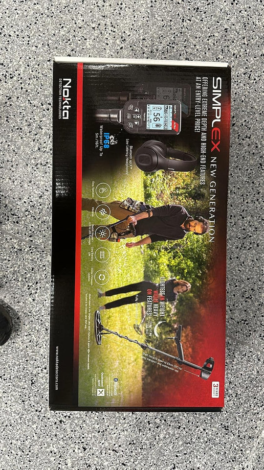 Nokta Simplex Ultra Waterproof Metal Detector with Carbon Fiber Shaft and 11” Search Coil (Metal Detector)