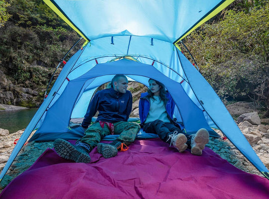 KAZOO 2／4 Person Camping Tent Outdoor Waterproof Family Large Tents 2/4 People Easy Setup Tent with Porch Double Layer | Outdoor, Waterproof, Family, Large, Tents, Easy Setup, with Porch, Double Layer