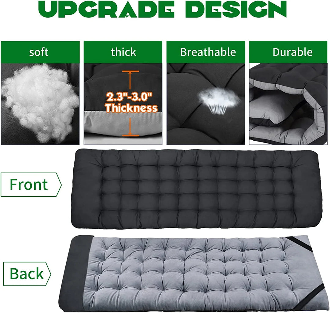 Slsy XL 2 Packs Camping Cots,Folding with 2 Sided Mattress,Carry Bag,75Inch Extra Wide Sleeping Cot for Camping Beach
