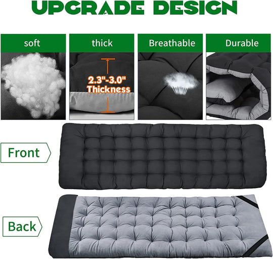 Slsy XL 2 Packs Camping Cots,Folding with 2 Sided Mattress,Carry Bag,75Inch Extra Wide Sleeping Cot for Camping Beach