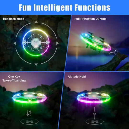 Mini Drones for Kids Small Drone Quadcopter Drones with 360° Flip, 90° Surround Flight, Headless Mode, White