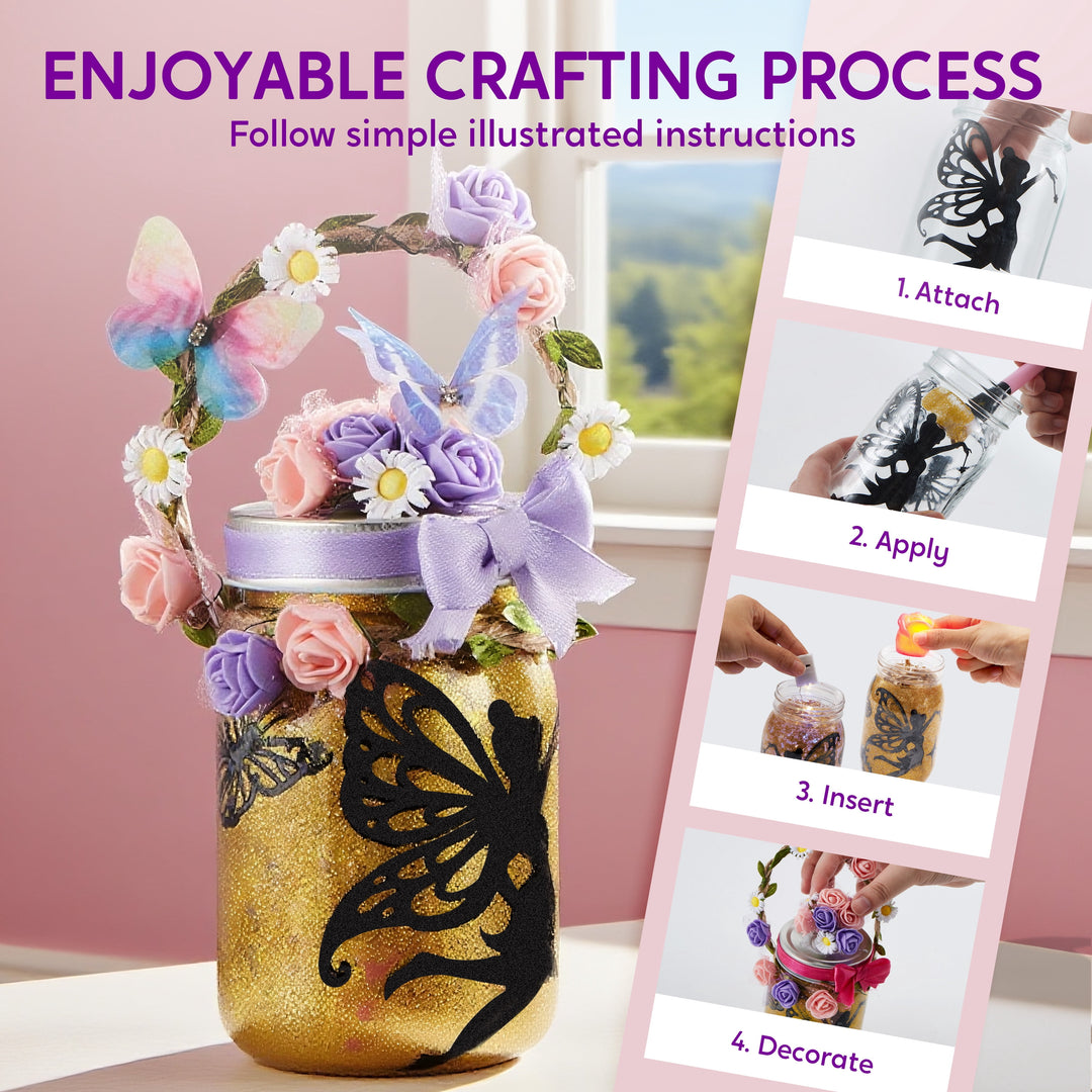 Fairy DIY Night Light Lantern Craft Kit, Christmas Birthday Gift for Girl Ages 6 Up