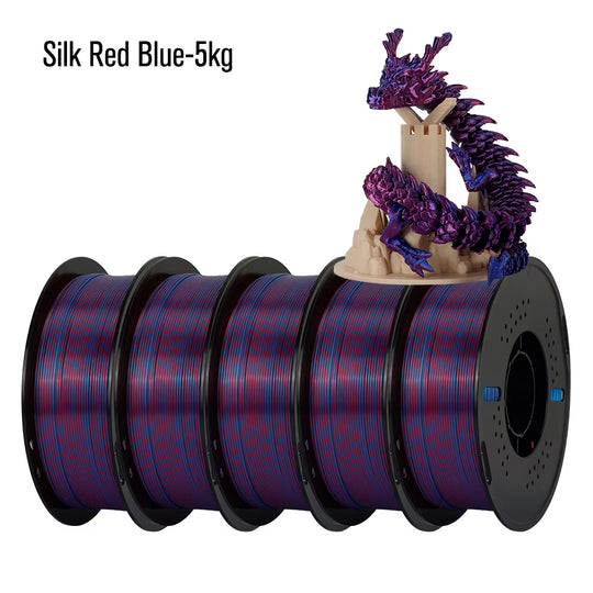 Silk Dual-Color PLA Filament 3D Printer 1.75Mm 11/22 Lbs Silk PLA Filament Plastic Materials 3D Printing Special Color