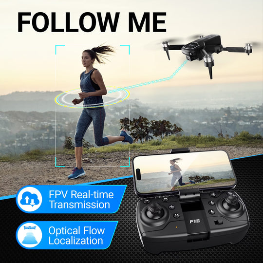 F16 Stunt Drones for Adults and Kids with 1080P Camera &amp; Brushless Motor, 17-Minute Flight Time, Graphite