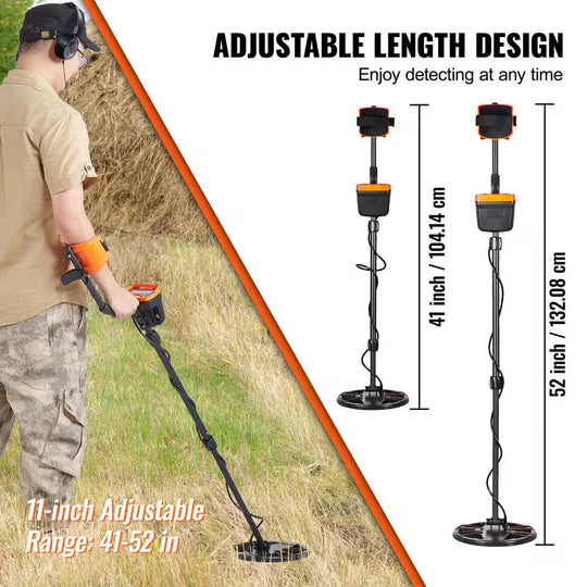 Waterproof Kid Metal Detectors Gold Detector W/ High Accuracy 7.5 In. Coil,Lightweight Adjustable, W/ 5-Detecting Modes