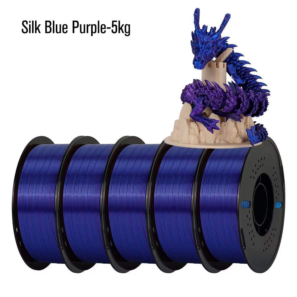 Silk Dual-Color PLA Filament 3D Printer 1.75Mm 11/22 Lbs Silk PLA Filament Plastic Materials 3D Printing Special Color