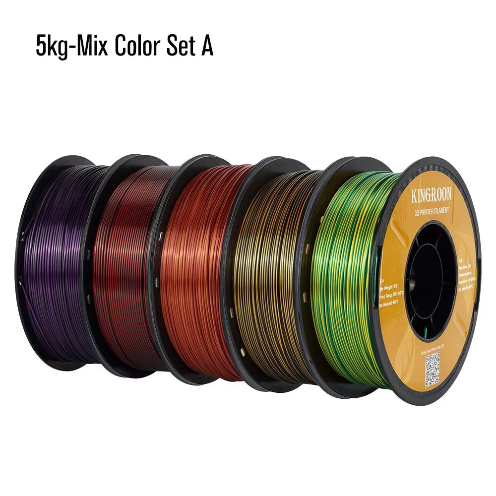 Silk Dual-Color PLA Filament 3D Printer 1.75Mm 11/22 Lbs Silk PLA Filament Plastic Materials 3D Printing Special Color