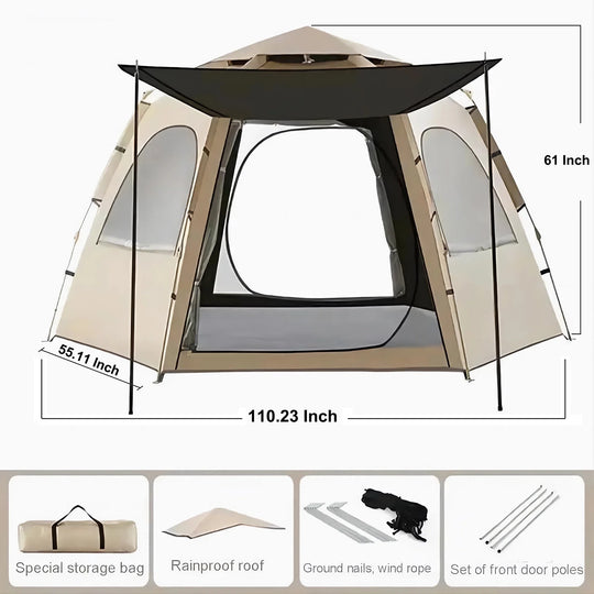 4-6 Person Tents for Camping,Portable Waterproof Large Glamping Tents for Outdoor Family
