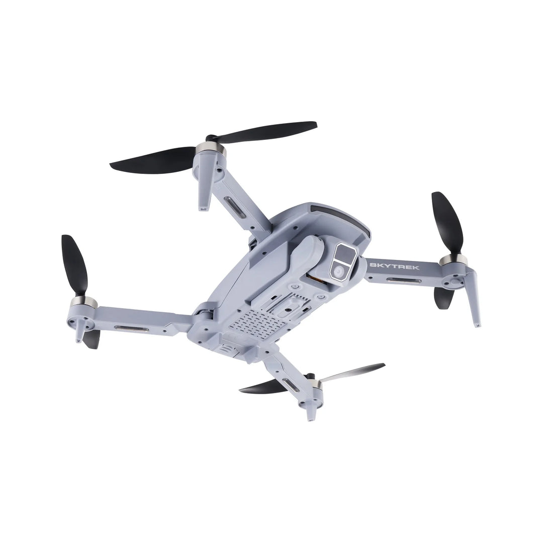Skytrek GPS Foldable Video Drone with 1080P HD Camera, 2.8” Live Video Controller, Brushless Motors, Auto Return, and Travel Carry Case, Drone for Beginners, Aerial Photography, and Outdoor