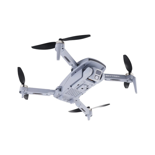 Skytrek GPS Foldable Video Drone with 1080P HD Camera, 2.8” Live Video Controller, Brushless Motors, Auto Return, and Travel Carry Case, Drone for Beginners, Aerial Photography, and Outdoor