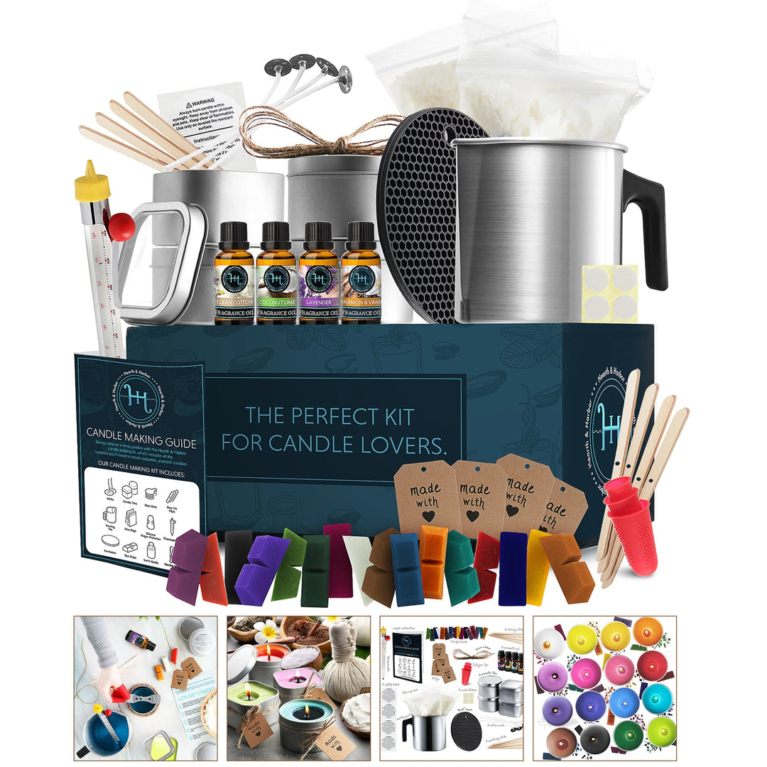 Hearth and Harbor Complete DIY Candle Making Kit Supplies for Adults and Children