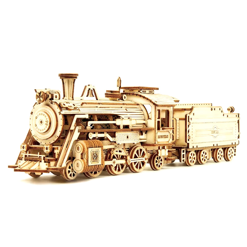 Rokr 3D Wooden Puzzle Montessori Toys Steam Train, Army Jeep, Heavy Truck Model Building Kits for Kids