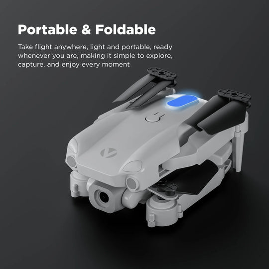 Skyhornet Foldable RC Drone with 720P HD Camera, Wifi FPV Live Video, 3 Speed Modes, Auto Takeoff &amp; Landing, 11 Minutes Flight Time, Remote Control Quadcopter Toy for Kids &amp; Beginners, White