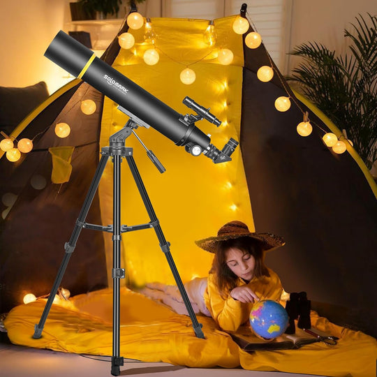 Telescopes for Adults Astronomy, 80Mm Aperture 900Mm Professional Refractor Telescope for Kids &amp; Beginners, Compact and Portable Travel Telescopio with Carrying Bag