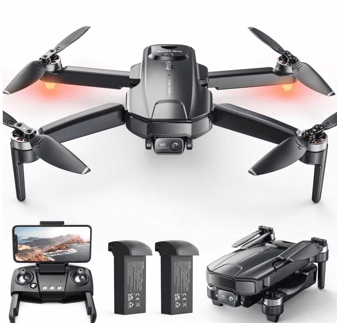 WF31 Drones with Camera for Adults 4K, GPS Foldable Quadcopter, 50 Min Flight Time, Black