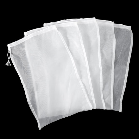 5 Pcs Nylon Brew Bags, Fine Mesh Brewing Bag Reusable Cold Brew Bags, 7.9 X 11.8 Inch Straining Bag for Beer, Wine, Cider