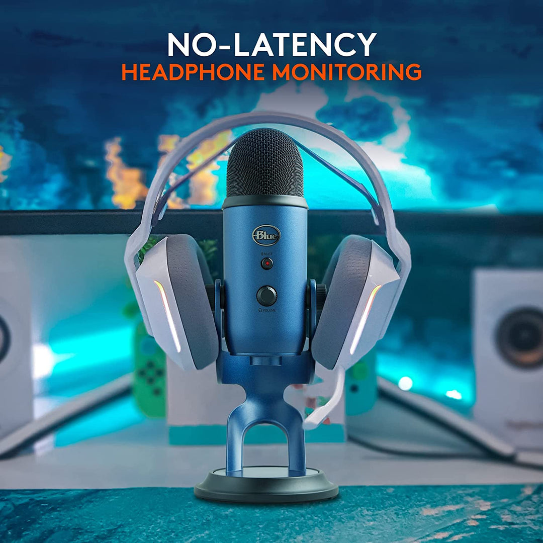 Logitech Creators Blue Yeti USB Microphone for Gaming, Streaming, Podcast, Youtube, Discord, PC, Studio Sound, Plug &amp; Play-Midnight Blue