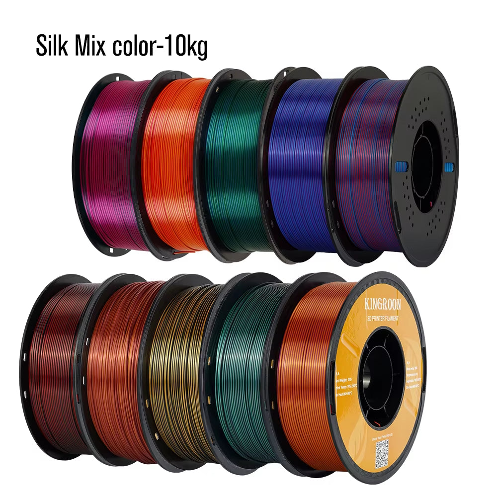 Silk Dual-Color PLA Filament 3D Printer 1.75Mm 11/22 Lbs Silk PLA Filament Plastic Materials 3D Printing Special Color