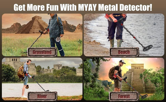 Professional Metal Detector for Adults, Gold Metal Detectors Lightweight with LCD Display, Pinpoint &amp; Disc &amp; Notch &amp; All Metal 5 Modes, Battery Included