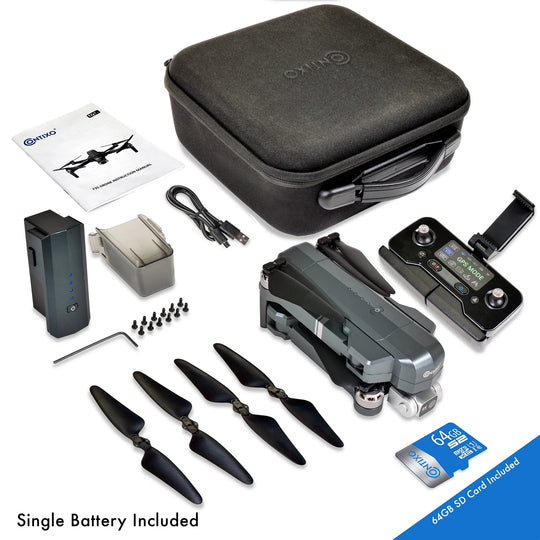 F35 GPS Drones for Adults with Camera, 4K Drone with 2-Axis Gimbal, Brushless Motor, Includes Carrying Case, Gray