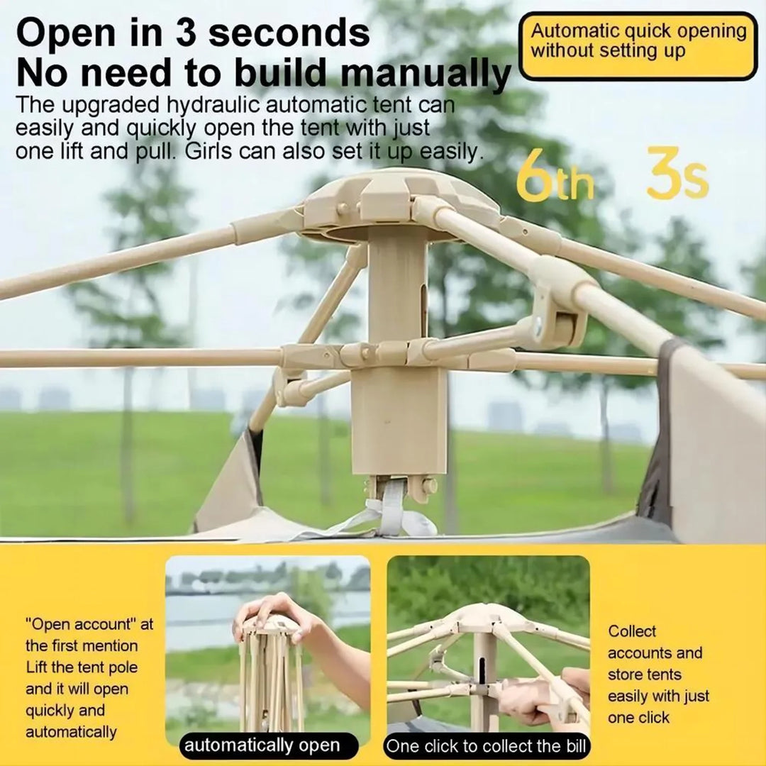 4-6 Person Tents for Camping,Portable Waterproof Large Glamping Tents for Outdoor Family