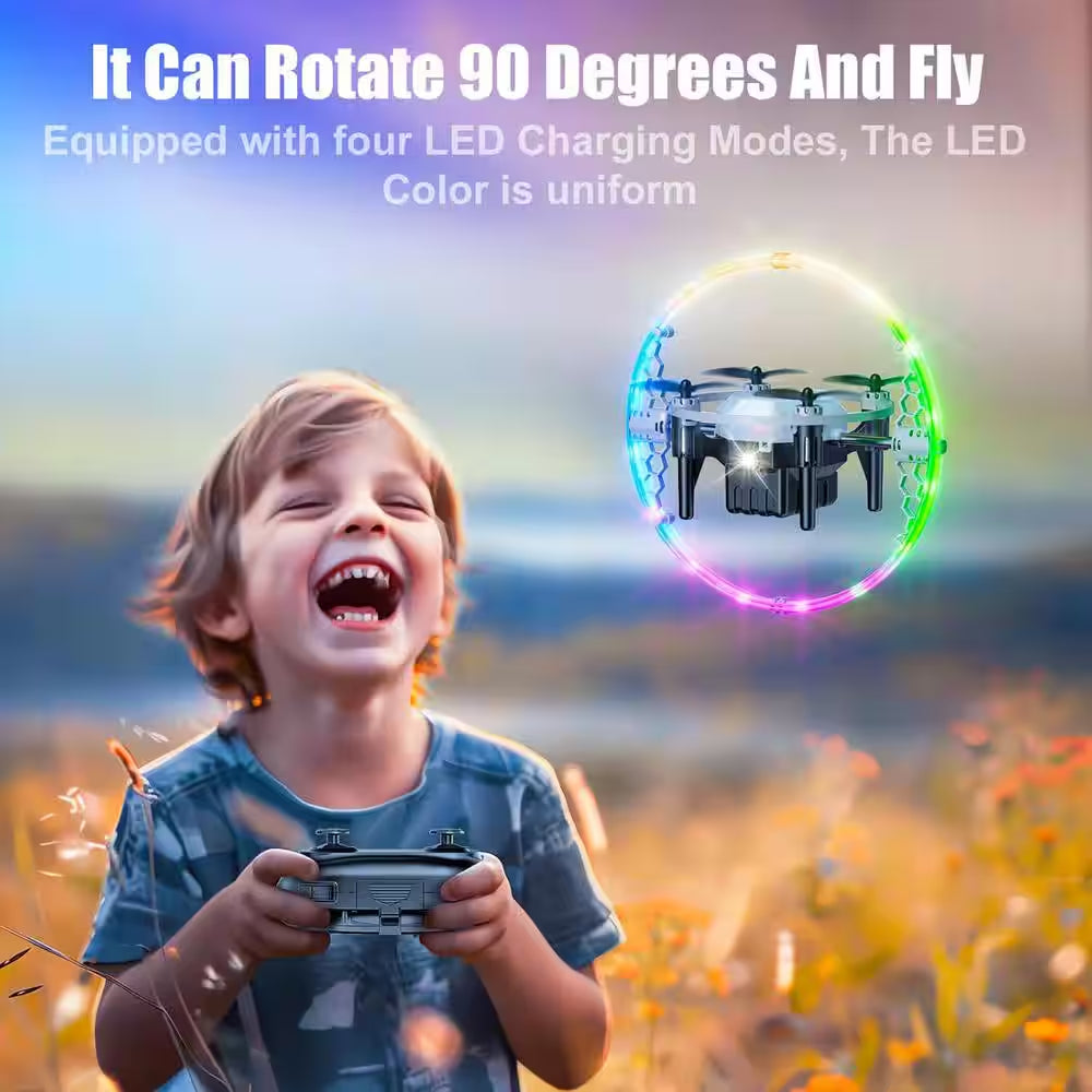Mini Drones for Kids Small Drone Quadcopter Drones with 360° Flip, 90° Surround Flight, Headless Mode, White