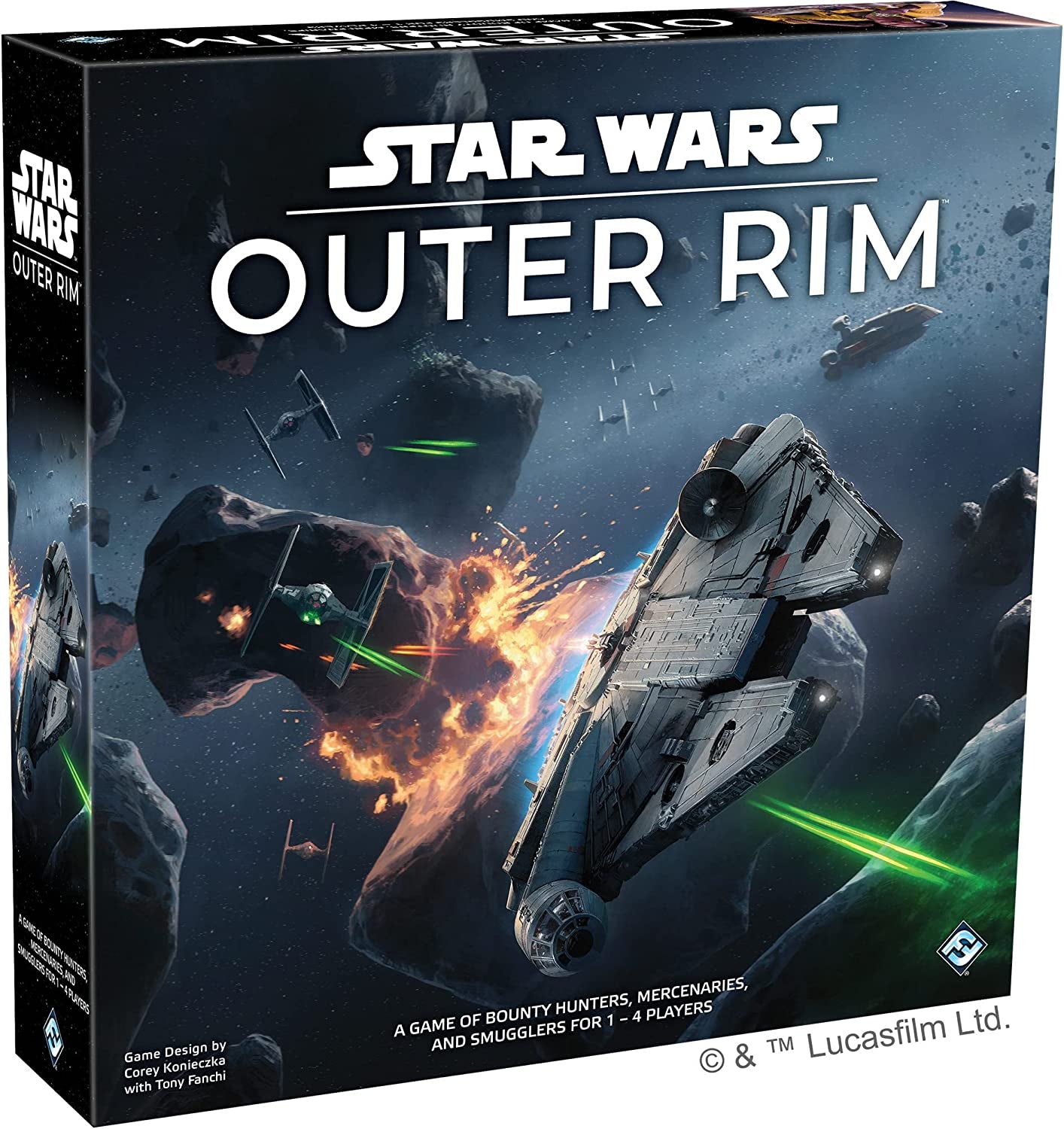 Asmodee Star Wars Outer Rim Board Game - Strategy Game, Fun Family Adventure for Teens & Adults, Ages 14+, 1-4 Players, 3-4 Hour Playtime