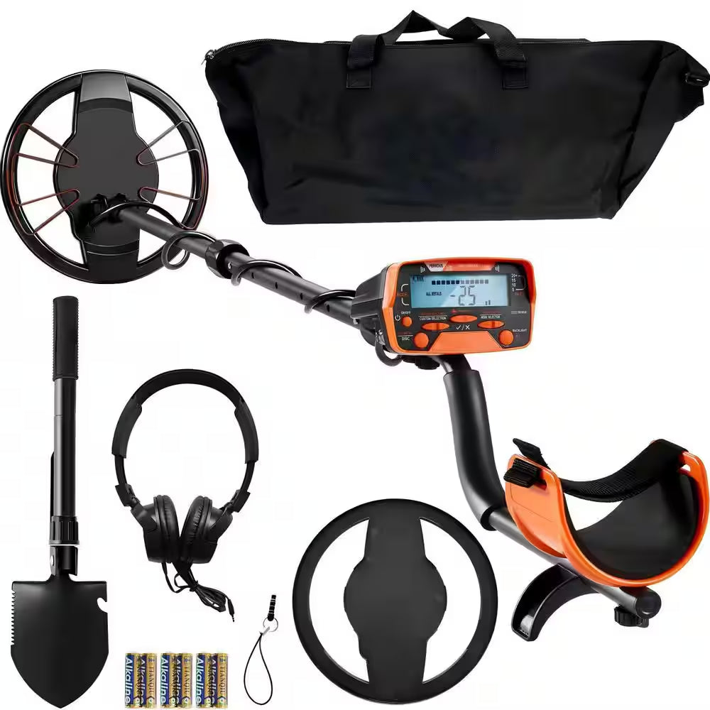 Waterproof Kid Metal Detectors Gold Detector W/ High Accuracy 7.5 In. Coil,Lightweight Adjustable, W/ 5-Detecting Modes