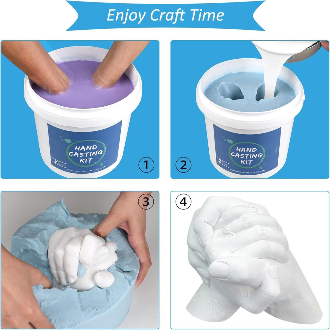 Hand Casting Kit Couples &amp; Keepsake Hand Mold Kit Couples for Holiday Activities, Molding Kits for Adults, Child, Wedding, Friends, Plaster Hand Mold Casting Kit by Godora