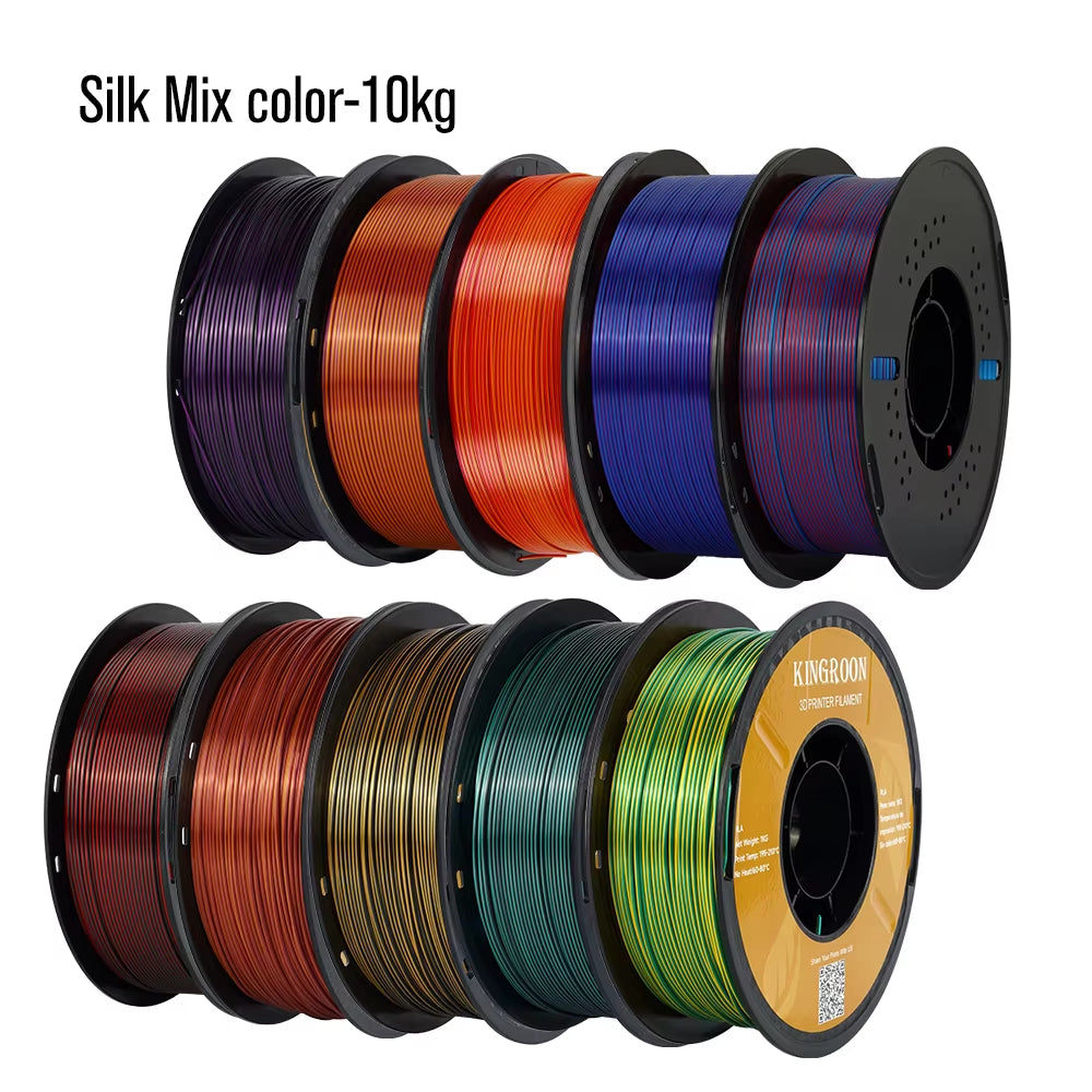 Silk Dual-Color PLA Filament 3D Printer 1.75Mm 11/22 Lbs Silk PLA Filament Plastic Materials 3D Printing Special Color