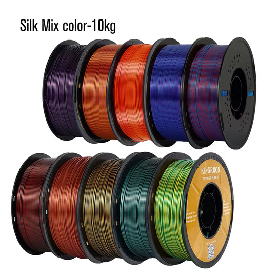 Silk Dual-Color PLA Filament 3D Printer 1.75Mm 11/22 Lbs Silk PLA Filament Plastic Materials 3D Printing Special Color