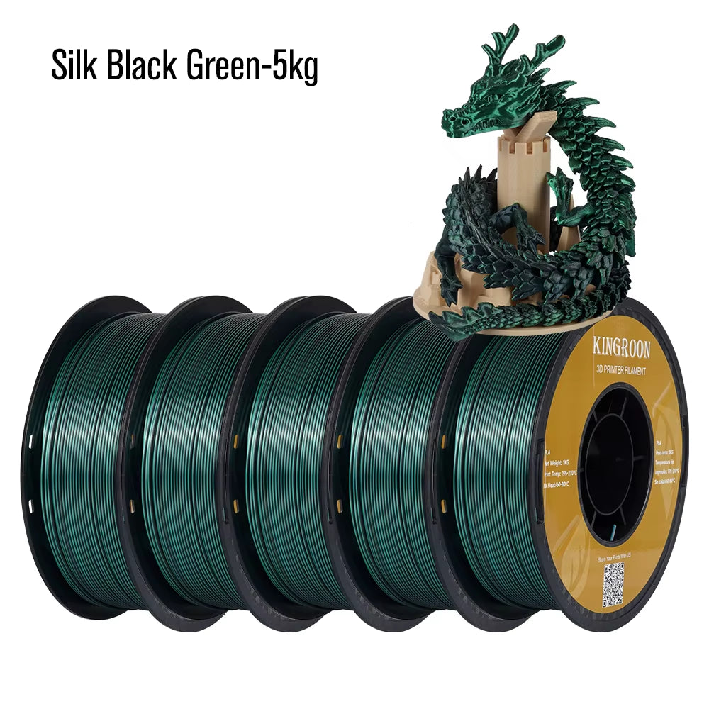 Silk Dual-Color PLA Filament 3D Printer 1.75Mm 11/22 Lbs Silk PLA Filament Plastic Materials 3D Printing Special Color