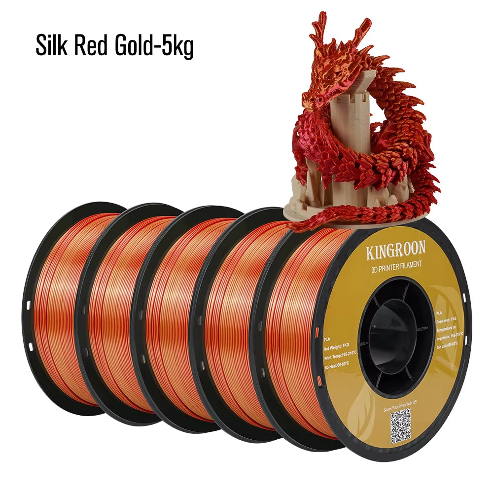 Silk Dual-Color PLA Filament 3D Printer 1.75Mm 11/22 Lbs Silk PLA Filament Plastic Materials 3D Printing Special Color