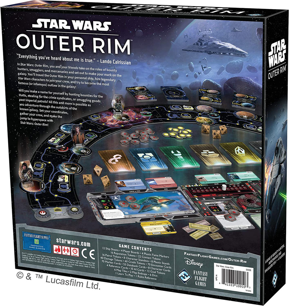 Asmodee Star Wars Outer Rim Board Game - Strategy Game, Fun Family Adventure for Teens & Adults, Ages 14+, 1-4 Players, 3-4 Hour Playtime