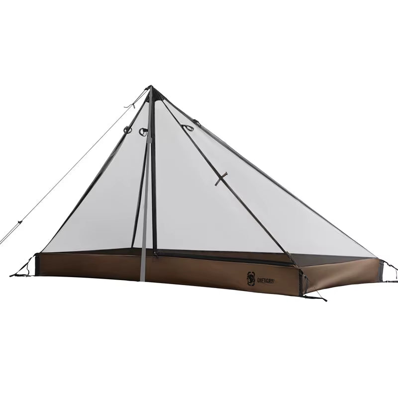 1-Person Mesh Inner Tent Camping Shelter with Waterproofed Tent Bathtub Floor for Tents Tarps Backpacking Hiking