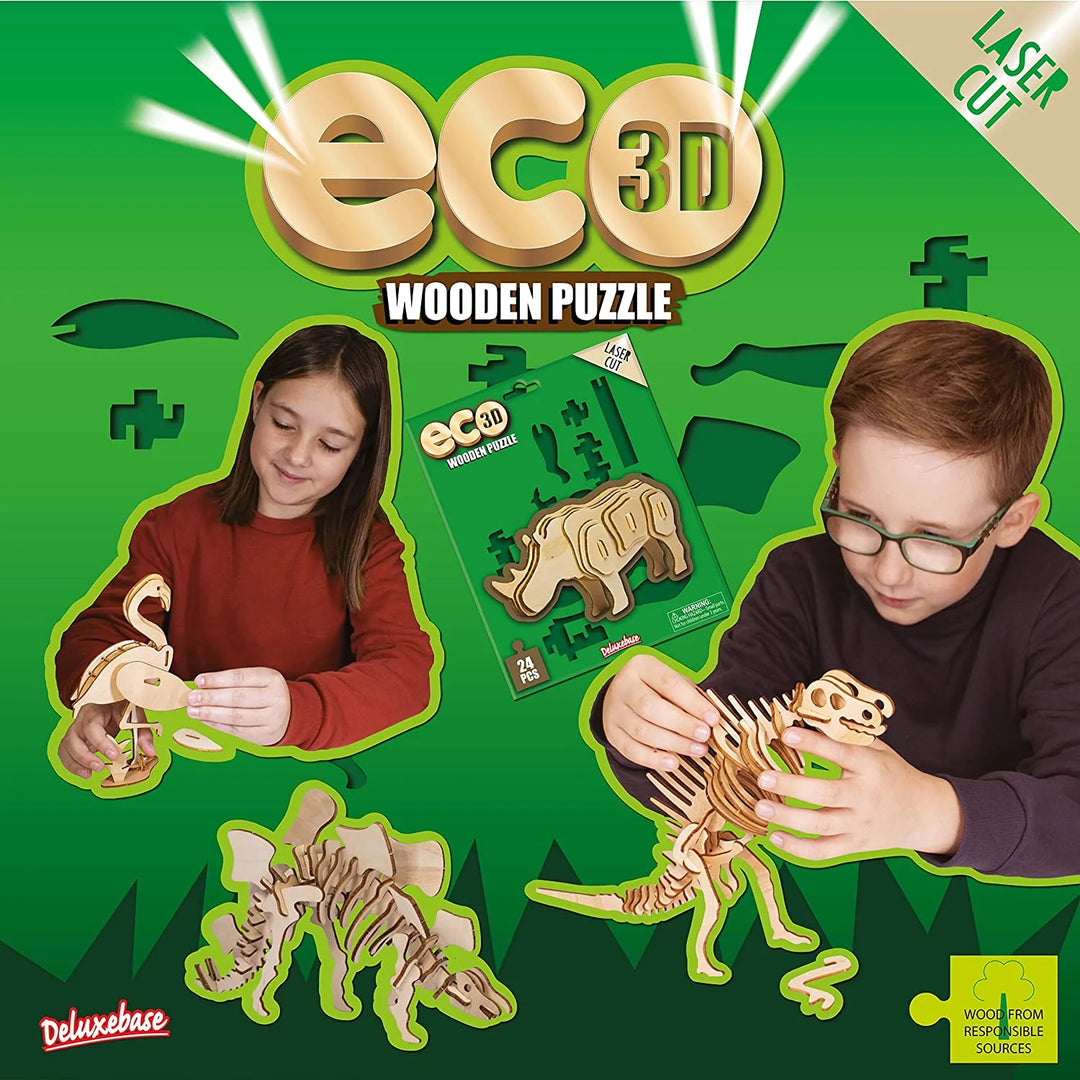 Eco 3D Wooden Eagle Puzzle by  – DIY Safari Animal Toy, Sustainable Wood Craft Kit