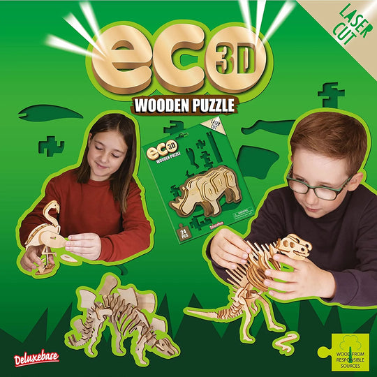 Eco 3D Wooden Eagle Puzzle by  – DIY Safari Animal Toy, Sustainable Wood Craft Kit