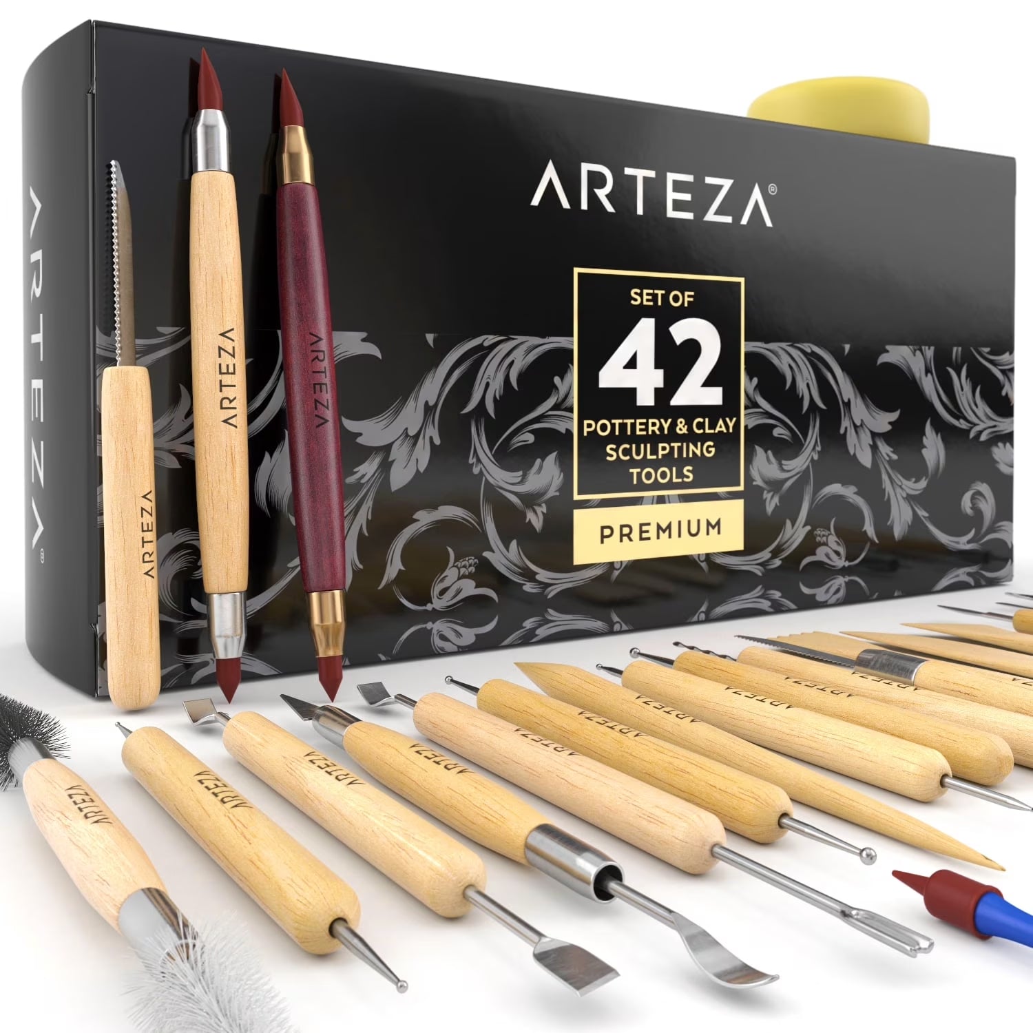 Pottery and Clay Sculpting Tools Art Supply Set, Set of 42