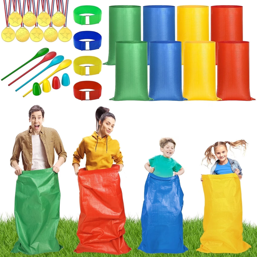 29 Pcs Potato Sack Race Bags, 3 Legged Race Bands, Summer Toys Outdoor Games for Kids & Family
