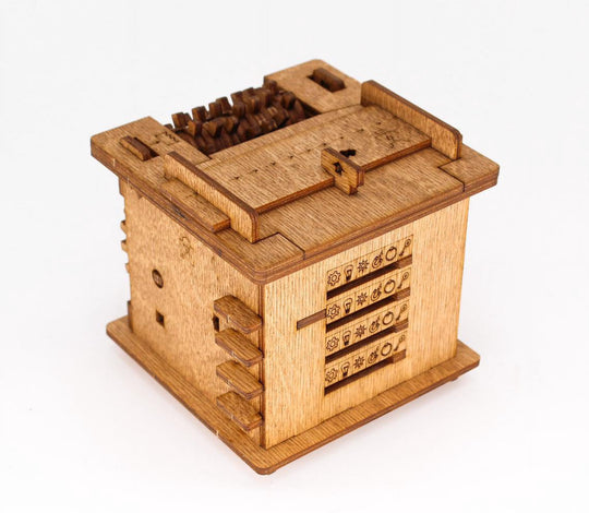 Iadventure Brain Teaser Cat Wooden 3D Puzzle Box for Ages 14+