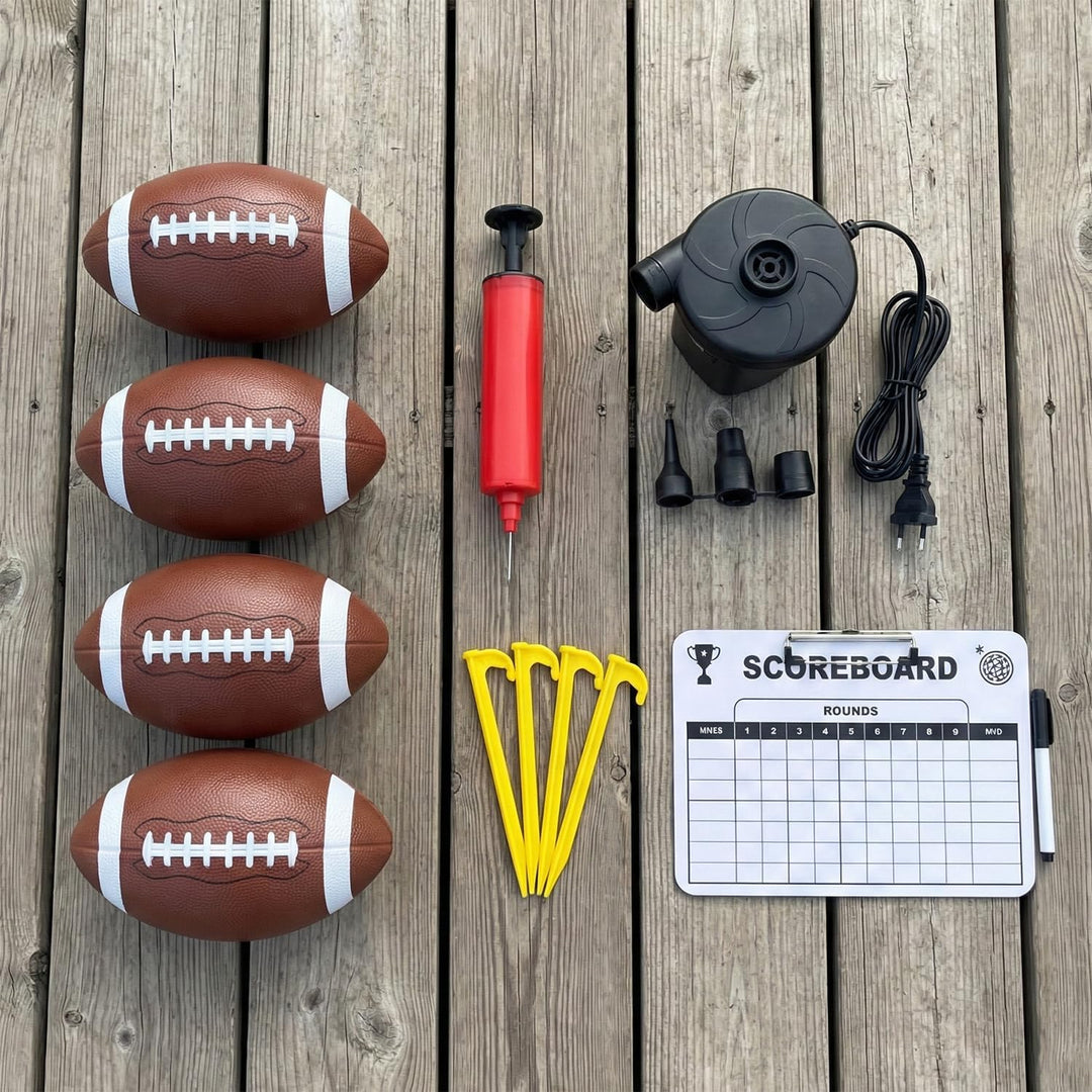 6FT Giant Inflatable Football Target Toss Game - Fun Indoor &amp; Outdoor Yard Games for Kids &amp; Adults, Football Party Throwing Games, Carnival Games, Camping &amp; Tailgate Lawn Activities