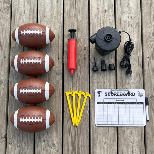6FT Giant Inflatable Football Target Toss Game - Fun Indoor &amp; Outdoor Yard Games for Kids &amp; Adults, Football Party Throwing Games, Carnival Games, Camping &amp; Tailgate Lawn Activities