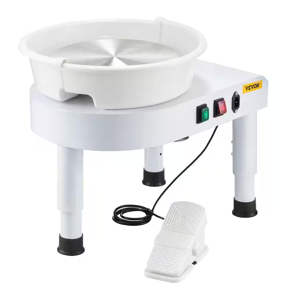 Pottery Wheel 11 In. Ceramic Wheel Forming Machine Manual Adjustable 0-7.8 In. Lift Leg Sculpting Tool Accessory Kit