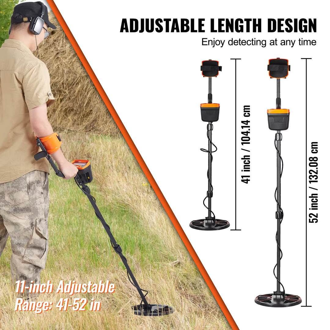 Metal Detector for Adults &amp; Kids 10Inch Waterproof Search Coil with LCD Display 7 Modes Adjustable 41&