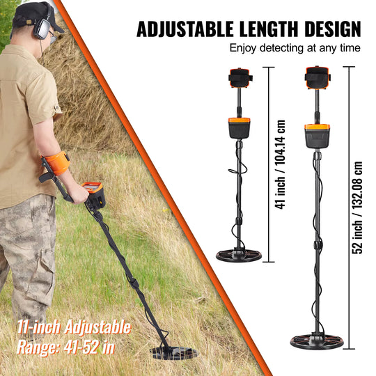Metal Detector for Adults &amp; Kids 10Inch Waterproof Search Coil with LCD Display 7 Modes Adjustable 41&