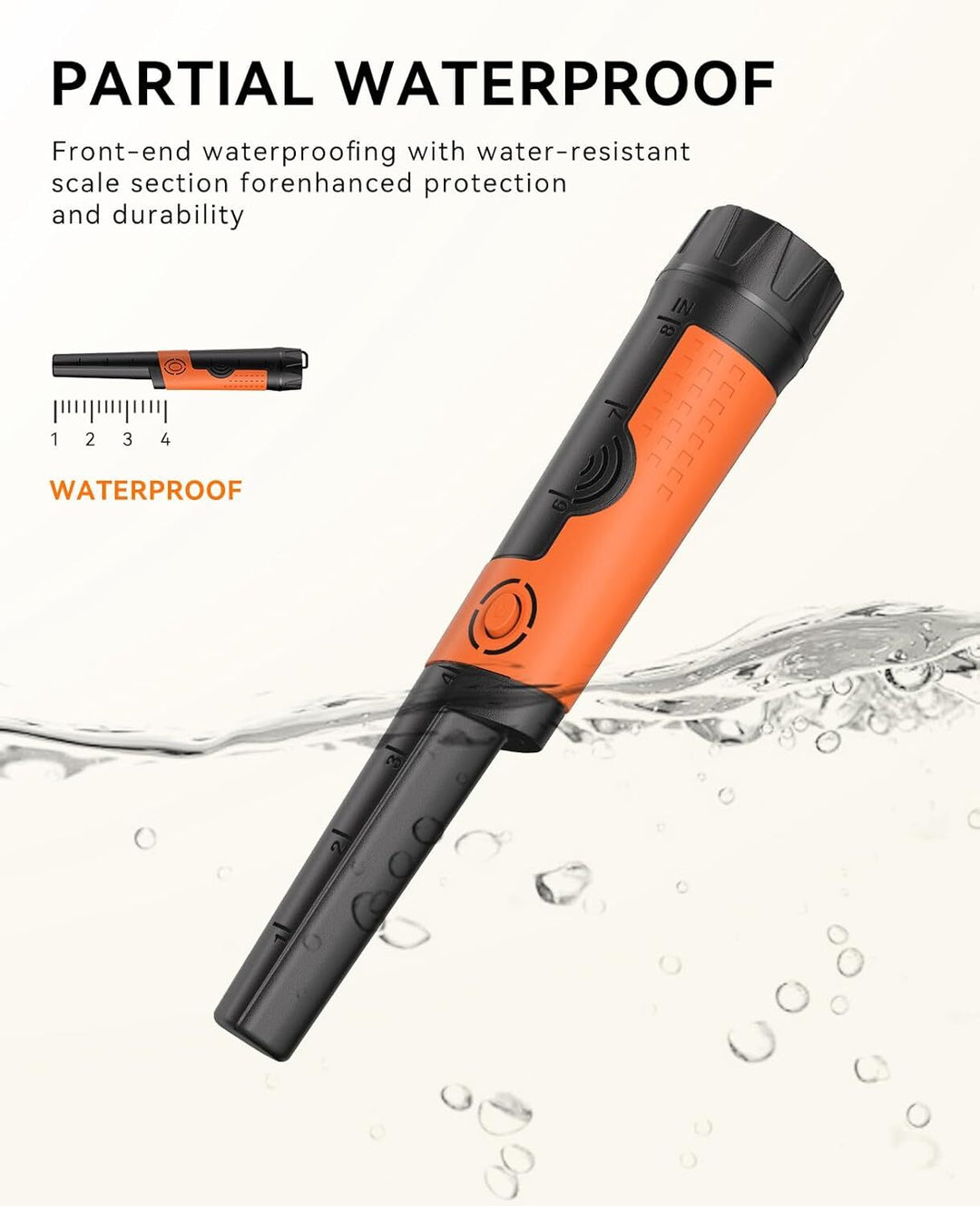 Metal Detector Pinpointer for Adults &amp; Kids - Waterproof Handheld Pin Pointer Wa