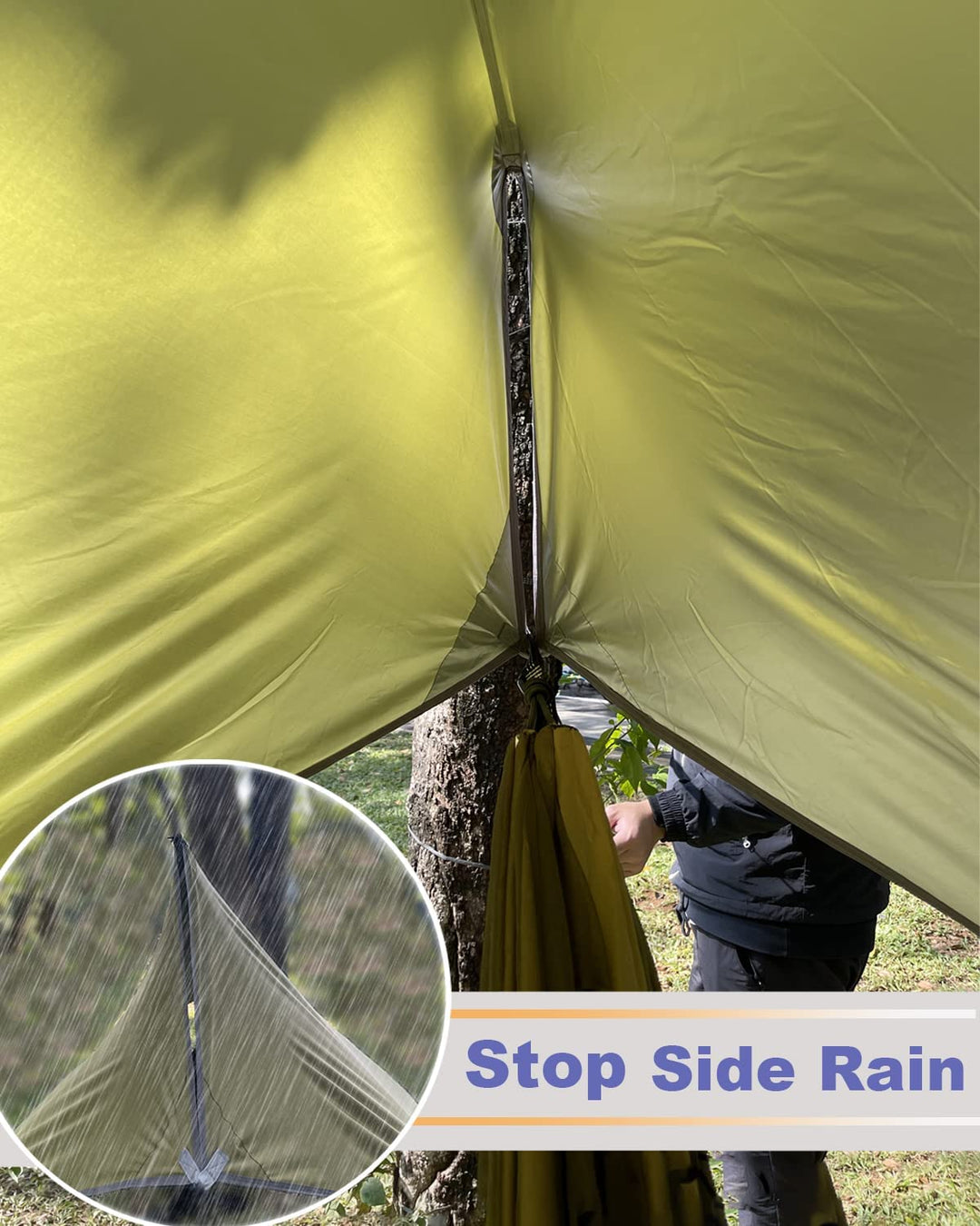 Sunyear Camping Hammock, Portable Single &amp; Double Hammock with Net, 2 Person Hammock Tent with 2 * 10Ft Straps, Best for Outdoor Hiking Survival Travel